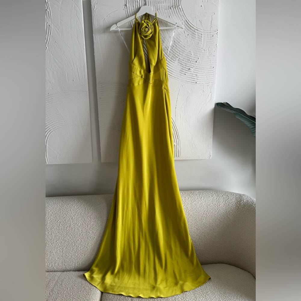 Ronny Kobo Satin Rosette Maxi Dress - Picture 3 of 7